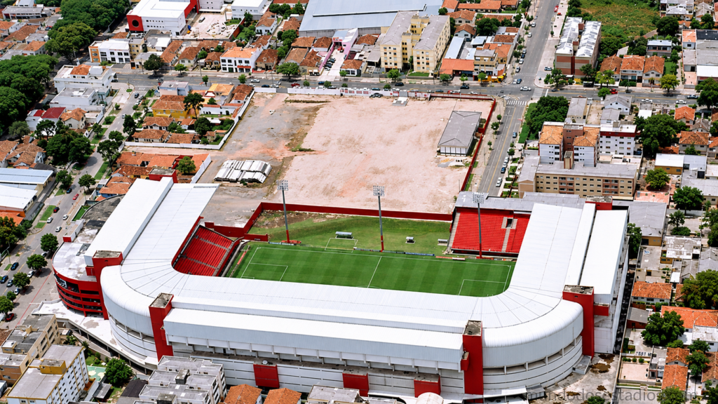 Vista aérea histórica da Arena da Baixada